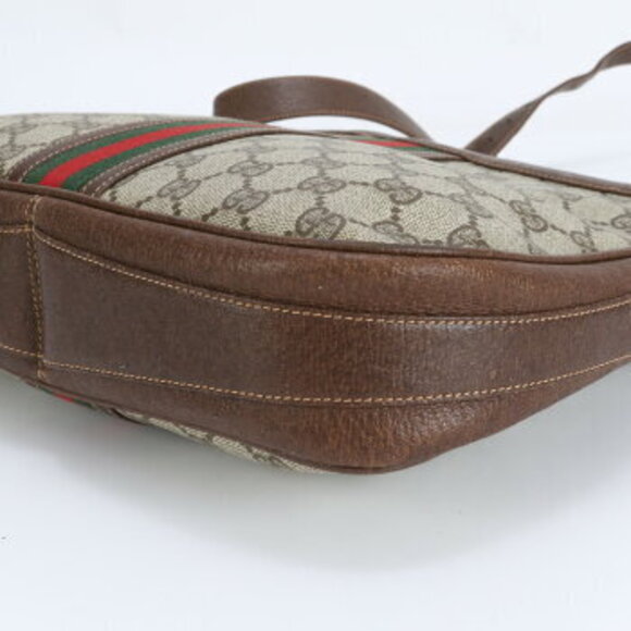 Gucci GG Supreme Sherry Leather Shoulder Bag Tote - Picture 5 of 9